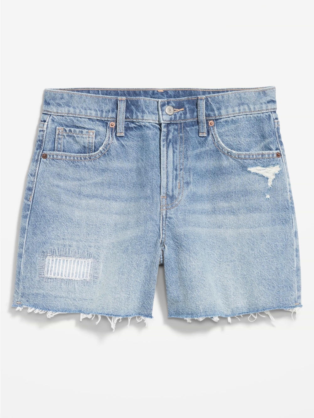 NWT Curvy High-Waisted Baggy Jean Shorts